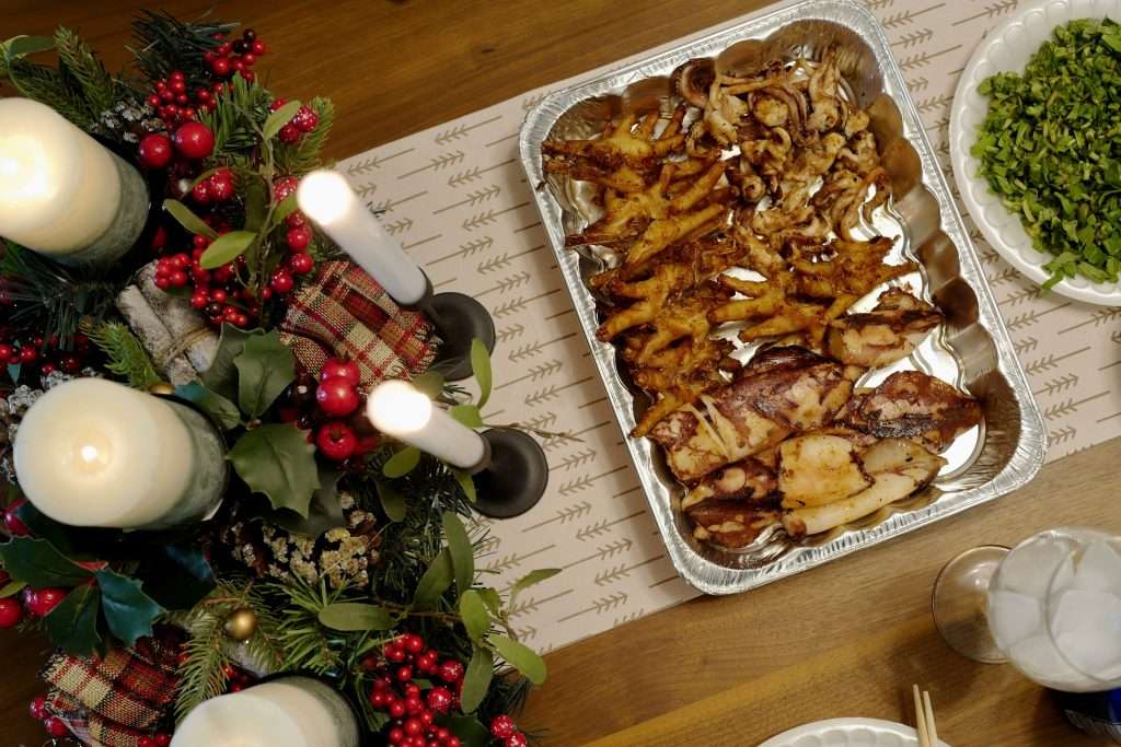 Fotografía de platos navideños